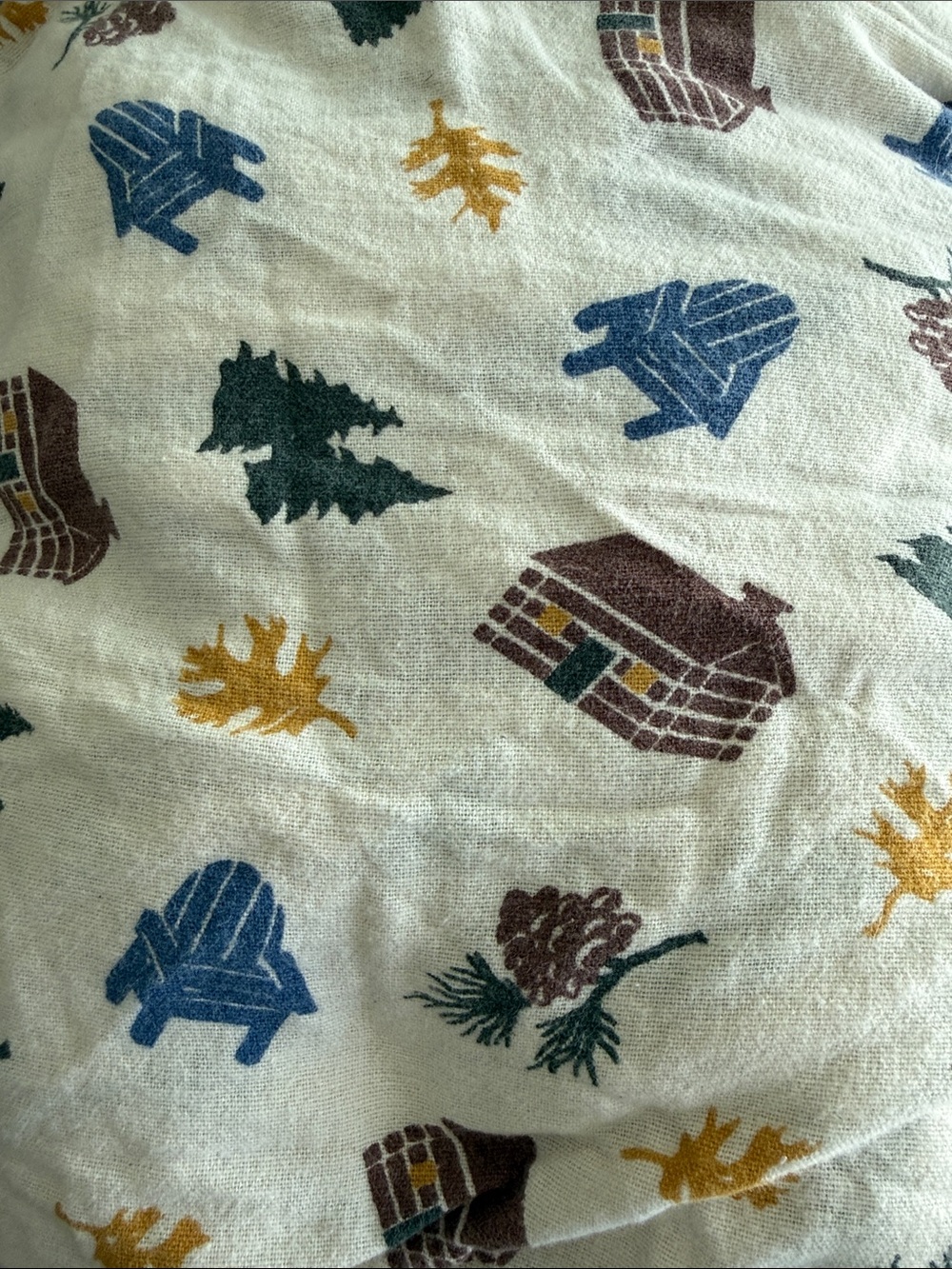 Twin Sheet set- “Up North” Cabin Rustic theme- 100% cotton Flannel